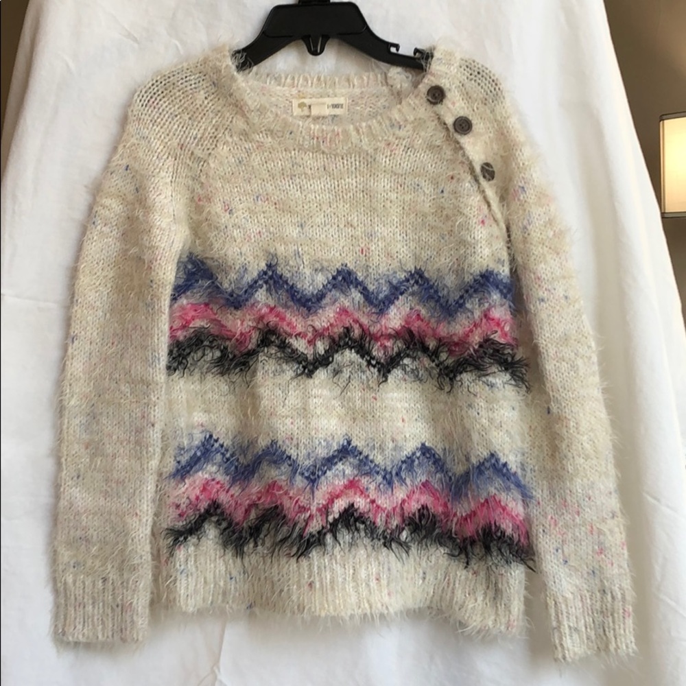 Tucker + Tate Chevron Fuzzy Sweater